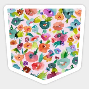 Pocket - Tropical Watercolor Flowers Sticker
